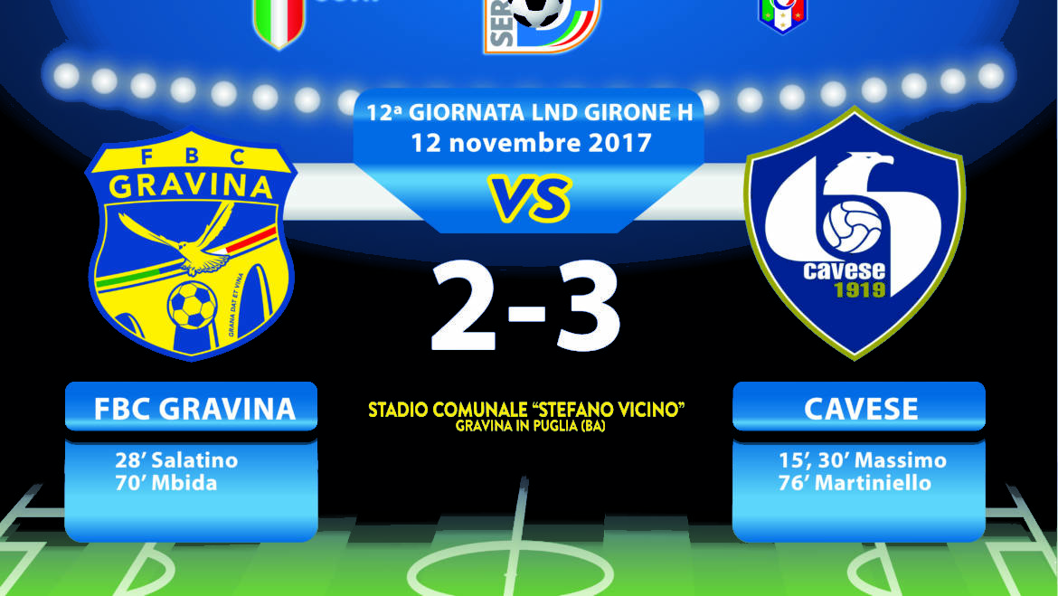 12a Giornata LND Girone H: FBC Gravina- Cavese