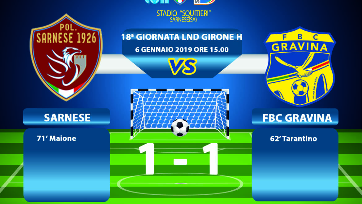 18a Giornata LND Girone H: Sarnese – FBC Gravina